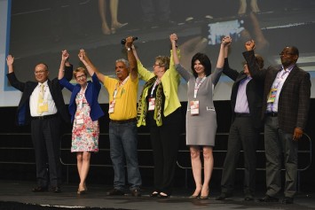 EI's officers celebrate at the 7th World Congress in Ottawa, Canada